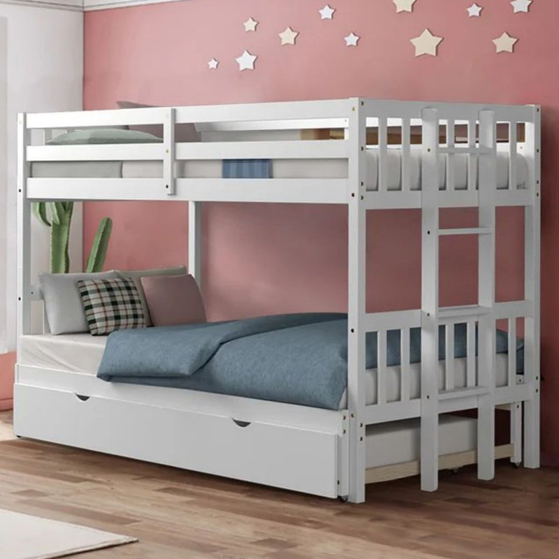 Harriet Bee Gita Twin over Twin Standard Bunk Bed with Trundle by Harriet Bee Reviews Wayfair